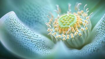 Lotus flower closeup detail blossoming with blurred background photo