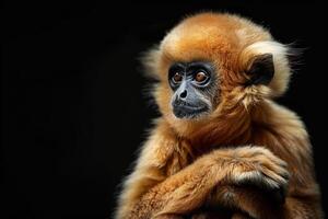 A monkey with a big head and a big nose photo