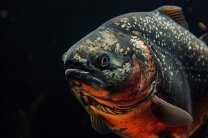 A large fish with black spots on its body photo