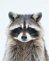 A raccoon is looking at the camera photo