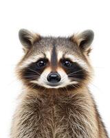A raccoon is looking at the camera photo