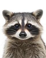 A raccoon is looking at the camera photo