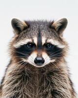 A raccoon is looking at the camera photo
