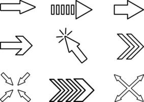 Simple Arrows Icons. Cursor vector