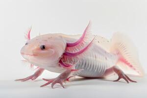 A fish with pink feathers on its head photo