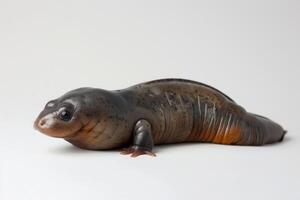 An animal that is sitting on a white background photo