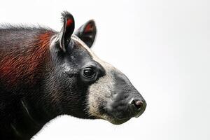 A close up of a black and white animal photo
