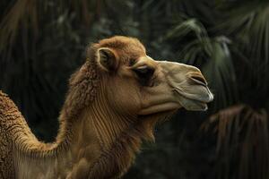 A camel with a long neck photo