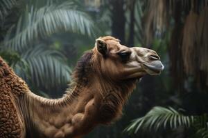 A camel in the jungle photo
