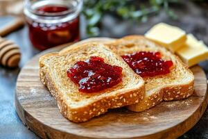 How to make jam on toast photo