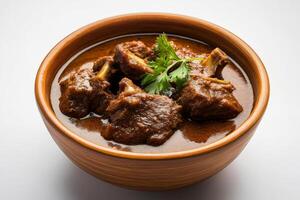 Indian beef curry in a bowl photo