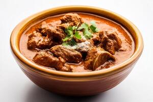 Indian beef curry in a bowl photo