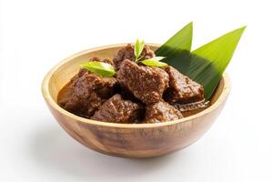 Chicken curry with coconut milk photo