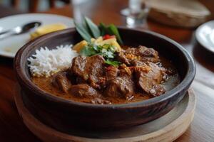 Indonesian beef curry photo