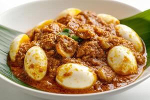 Malaysian curry chicken with egg photo