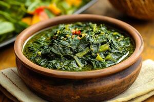 A bowl of green food photo