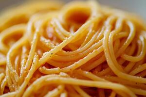 A white plate with a bunch of spaghetti photo