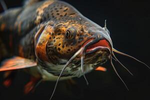 A close up of a fish with a long tail photo