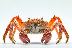 A crab with large claws and a white background photo