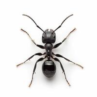 An ant is standing on a white background photo