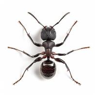 An ant is shown on a white background photo