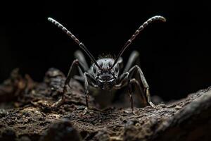 A close up of a bug on a rock photo