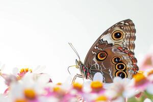 Butterfly on flowers photo