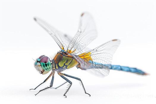 A dragonfly with a colorful wings photo