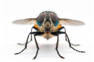 A close up of a fly with large eyes photo