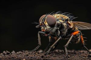 A fly with a big head and a big body photo