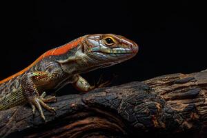 A lizard is sitting on a branch photo