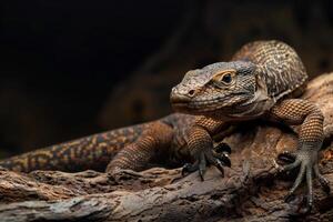 A lizard is sitting on a branch photo
