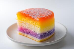 A piece of cake on a plate photo