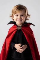 A little boy dressed as a vampire photo