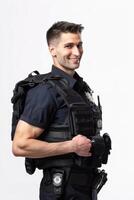 A man in a police uniform posing for a photo