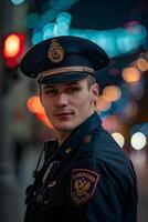 A man in a police uniform photo