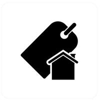 Home Tag and label icon concept vector