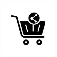 Share Cart and trolley icon concept vector