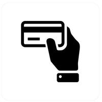 Card In Hand icon concept vector