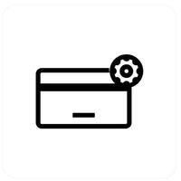 Card Settings and configuration icon concept vector