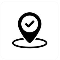 Add Location and pin icon concept vector
