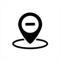 Remove Location and pin icon concept vector