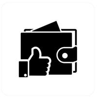 Like Wallet and wallet icon concept vector
