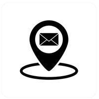 Message Location and pin icon concept vector