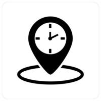 Time Location and location icon concept vector