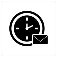 Message on Time icon concept vector