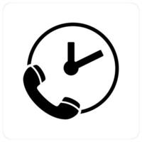 Call on Time icon concept vector