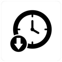 Up Time and time icon concept vector