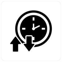 Synchronize Time and time icon concept vector