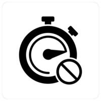 Time Prohibited and time icon concept vector